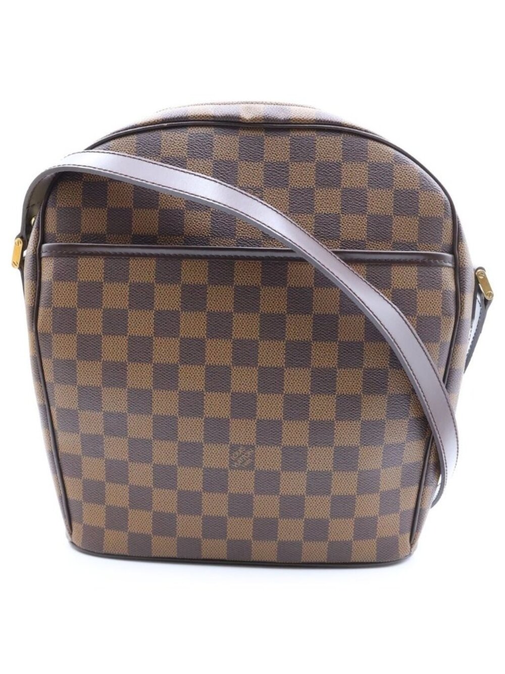 Louis Vuitton Damier Ipanema GM Shoulder Bag Brown Leather